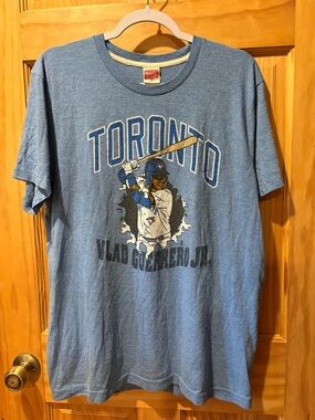 Homage Toronto Blue Jays Light Blue Graphic Tee Vlad Guerrero Jr. size L men’s